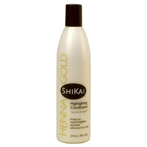 ShiKai Henna Gold Highlighting Conditioner (12 oz) | Enhances Natural Highlights | Moisturizing & Shine for Soft, Manageable Hair | Safe for Color-Treated Hair