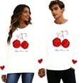thumbnail image 1 of ShiShine 1PC Valentine Shirts for Women Men Cute Rose Printed Casual Sweatshirt for Couples Crew Neck Long Sleeve Clothes, 1 of 9