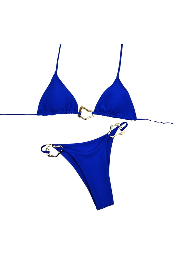 2 Piece Cheeky Swimsuit for Women String Bikini Sets Halter Low Rise Brazilian Bikinis Beach Pool Party