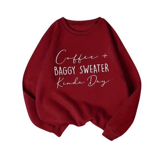 ShiShine Baggy Sweater for Women Sweatshirt Homebody Shirt Cozy Crewneck Fall Pullover Top