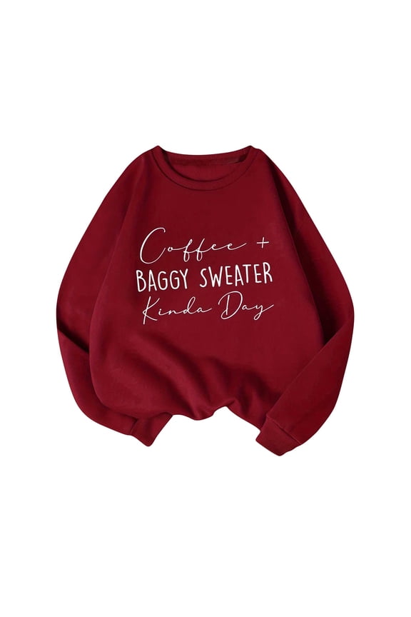 Baggy Sweater for Women Sweatshirt Homebody Shirt Cozy Crewneck Fall Pullover Top