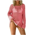 thumbnail image 1 of ShiShine Beach Coverup for Women Bathing Suit Coverup Long Sleeve Beach Cover Up, 1 of 8