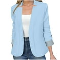 thumbnail image 1 of ShiShine Blazer Jackets for Women Open Front Long Sleeve Solid Color Work Office Casual Blazers, 1 of 9