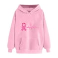 thumbnail image 1 of ShiShine Breast Cancer Hoodie for Women Pink Ribbon Breast Cancer Awareness Hoodies Long Sleeve Drawstring Jacket, 1 of 4
