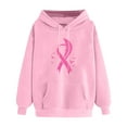 thumbnail image 1 of ShiShine Breast Cancer Hoodies for Women Pink Ribbon Pullover Breast Cancer Awareness Hoodie Long Sleeve Tops, 1 of 2