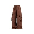 thumbnail image 1 of ShiShine Cargo Pants for Women Baggy Streetwear High Waist Drawstring Wide Leg Pants with Pockets, 1 of 6