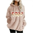 thumbnail image 1 of ShiShine Christmas Sweatshirts for Women Pullover Hoodie Sweater Fuzzy Plush Casual Winter Sweatshirt Cute Oversized, 1 of 5