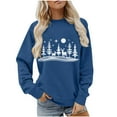 thumbnail image 1 of ShiShine Christmas Sweatshirts for Women Trendy Xmas Graphic Crewneck Sweatshirt Loose Casual Long Sleeve Pullover Tops 2025, 1 of 6