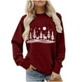 thumbnail image 1 of ShiShine Christmas Sweatshirts for Women Trendy Xmas Graphic Crewneck Sweatshirt Loose Casual Long Sleeve Pullover Tops 2025, 1 of 6