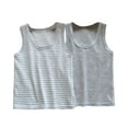 thumbnail image 1 of ShiShine 2Pcs Toddler Boys Girls Cotton Tank Tops Soft Crewneck Undershirts Summer Solid Color Sleeveless Vests Size 3-14T, 1 of 4