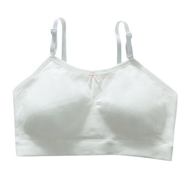 ShiShine Girls Cotton Training Bra,Crop Cami Training Bras for Girls 10-12 with Adjustable Straps