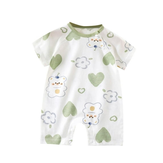 ShiShine Newborn Baby Boy Girls Clothes Summer Outfits Infant Short Sleeve Romper Jumpsuit Bodysuit Cute Newborn Clothes Size 0-12M