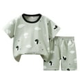 thumbnail image 1 of ShiShine Toddler Baby Boys Girls Summer Clothes Set Cotton Casual Print Short Sleeve T-shirt Tops & Shorts Set 2Pcs Summer Outfits, 1 of 3