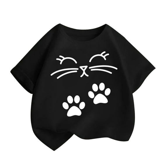 ShiShine Toddler Boy Girls Cotton Short Sleeve T Shirts Cute Print Crewneck Tee Tops Summer Casual Loose Blouses Summer Clothes