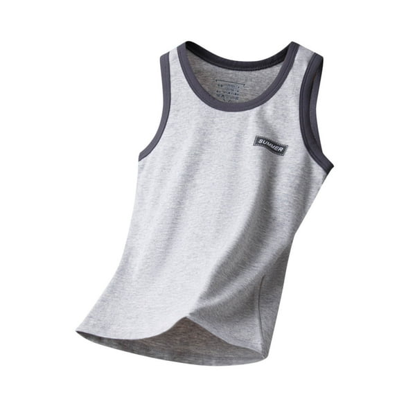 ShiShine Toddler Boys Girls Cotton Breathable Tank Tops Undershirts Summer Solid Color Sleeveless Vests Size 2-17T