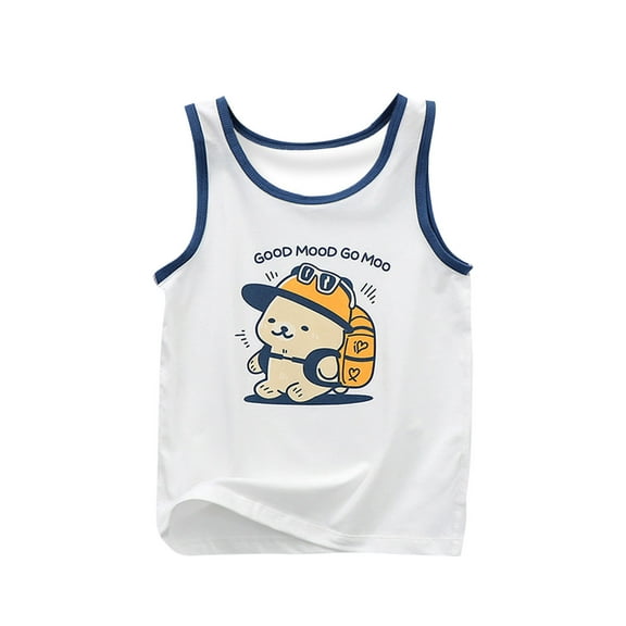 ShiShine Toddler Boys Girls Cotton Tank Tops Undershirts Summer Cute Print Sleeveless Vests Size 1-13T
