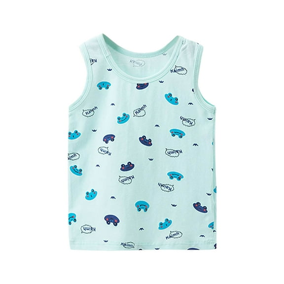 ShiShine Toddler Boys Girls Cotton Tank Tops Undershirts Summer Cute Print Sleeveless Vests Size 3-10T