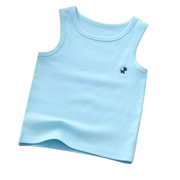 ShiShine Toddler Boys Girls Cotton Tank Tops Undershirts Summer Solid Color Sleeveless Vests Size 1-11T