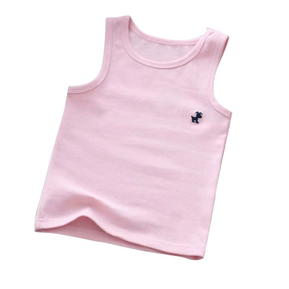 ShiShine Toddler Boys Girls Cotton Tank Tops Undershirts Summer Solid Color Sleeveless Vests Size 1-11T