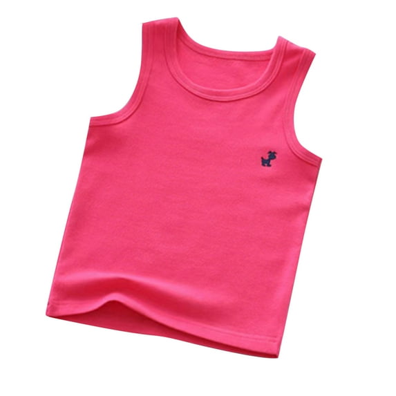 ShiShine Toddler Boys Girls Cotton Tank Tops Undershirts Summer Solid Color Sleeveless Vests Size 1-11T