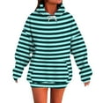 thumbnail image 1 of ShiShine Cute Zip up Striped Hoodie for Women Comfortable Tunic Thin Hoodie Fashion Pullover Long Sleeve Sweatshirts, 1 of 4
