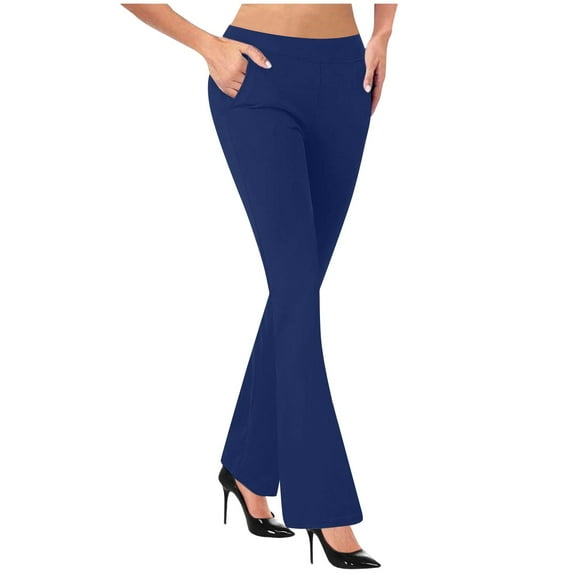 ShiShine Dress Pants for Women Business Casual Work High Waist Stretchy Trousers with Pockets
