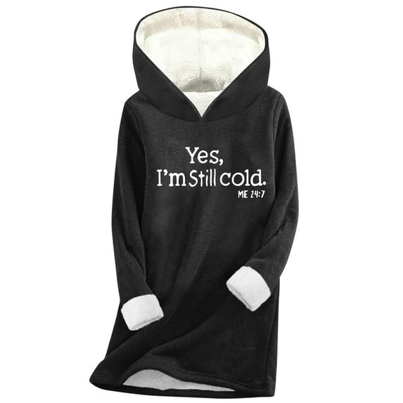 ShiShine Funny Hoodie for Women Long Sleeve Plush Lined Soft Smooth Warm Hoodies Fashion Sweatshirt