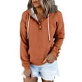thumbnail image 1 of ShiShine Hoodie for Women Sweatshirt Button Down Tops Casual Long Sleeve Oversize Pullover, 1 of 6