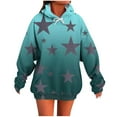 thumbnail image 1 of ShiShine Hoodies for Women Oversized Star Printed Sweatshirts Long Sleeve 2025 Fall Fashion Pullover Clothes, 1 of 5