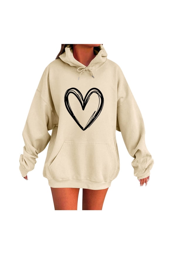 Hoodies for Women Trendy Oversized Hooded Sweatshirts Casual Long Sleeve Pullover Sweaters Winter Clothes
