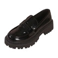 thumbnail image 1 of ShiShine Platform Penny Loafers for Women Slip On Chunky Sole Casual Shoes, 1 of 7