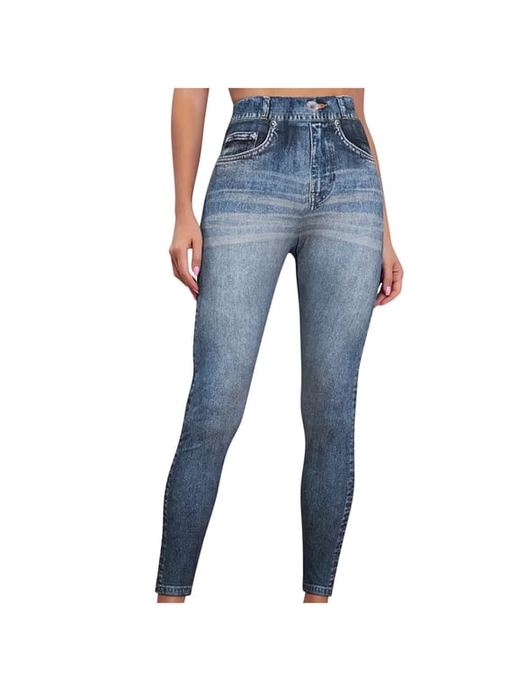 Plus Size Jeans for Women High Waisted Stretch Skinny Lounge Trousers
