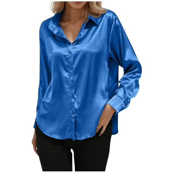 ShiShine Premium Soft Breathable Stretch Button Down Shirts for Women Long Sleeve V Neck Blouses Work Dress Tops