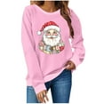 thumbnail image 1 of ShiShine Retro Santa Sweatshirt for Women Vintage Christmas Sweaters Crewneck Oversized Long Sleeve Tops, 1 of 5