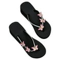 thumbnail image 1 of ShiShine Rhinestone Thong Flip Flops Sandals for Women Summer Casual Wedge Sandals for Women with Arch Support Summer Casual Walking Shoes, 1 of 9