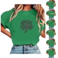 thumbnail image 1 of ShiShine St Patty's Day Shirt for Women Casual Short Sleeve Clover Shirts Funny Graphic Tee Saint Patrick's Tunic Tops, 1 of 6