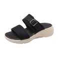 thumbnail image 1 of ShiShine Wedge Sandals for Women Summer Arch Support Casual Sports Sandals Slip-On Slippers Open Toe Shoes, 1 of 8