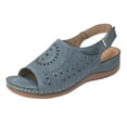 thumbnail image 1 of ShiShine Wedge Sandals for Women with Arch Support Summer Casual Open Toe Beach Sandals for Women Casual Comfortable Walking Shoes, 1 of 3