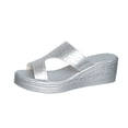 thumbnail image 1 of ShiShine Wedges Sandals for Women Backless Slip On Open Toe Dressy Shoes Summer Casual Slides Heeled Sandals, 1 of 9