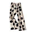 thumbnail image 1 of ShiShine Wide Leg Pajama Pants for Women Floral Print Soft Sleep Bottoms Loose Fit Comfy Elastic Waist Lounge Pants, 1 of 3