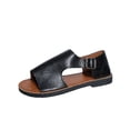 thumbnail image 1 of ShiShine Women's Adjustable Buckle Slingback Sandals Open Toe Flat Comfortable Casual Slip On Sandals, 1 of 9