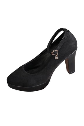 Women's Candy Dress Mary Jane Shoes Low Block Heels Closed Round Toe Office Work Wedding Pumps