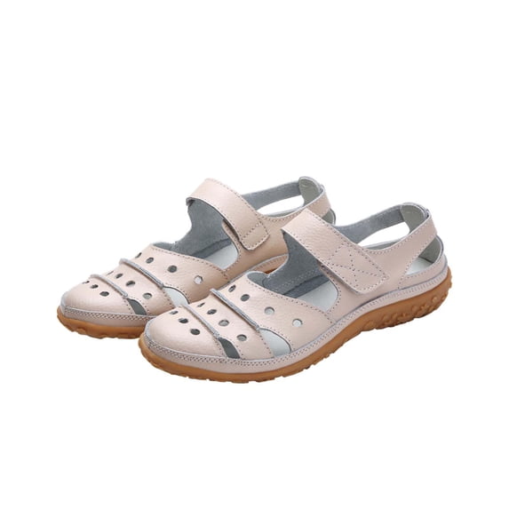 ShiShine Women's Casual Beach Flat Sandals for Women Summer Sandals Cool Hollow Out Nurse Shoes Womens Flats Comfort Lightweight Shoes with Rubber Soles