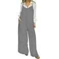 thumbnail image 1 of ShiShine Women's Casual Jumpsuits Wide Leg Overalls Baggy Rompers with Pockets, 1 of 6