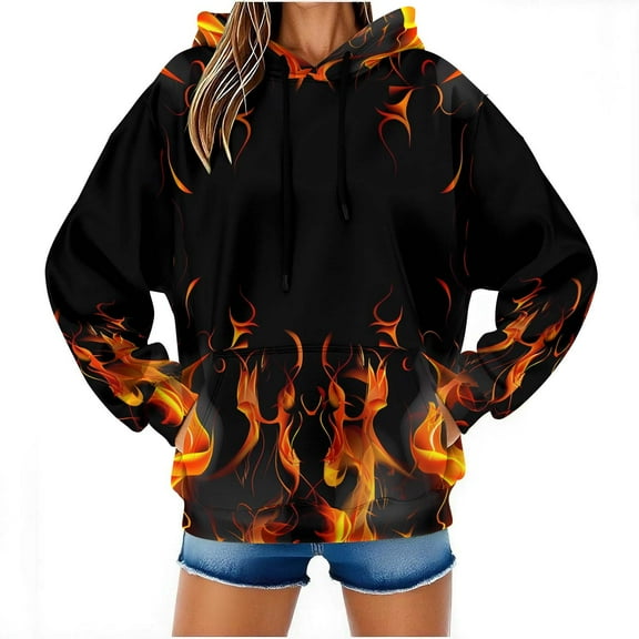 ShiShine Women's Colorful Graphic Hoodies Print Cool Sweatshirt Cool Design with Pocket