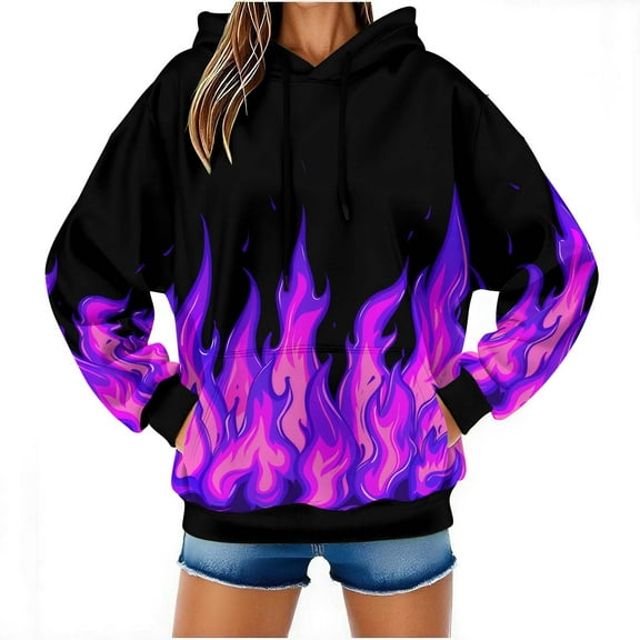 ShiShine Women's Colorful Graphic Hoodies Print Cool Sweatshirt Cool Design with Pocket