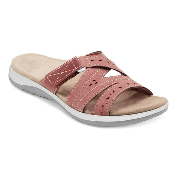 ShiShine Women's Comfort Leather Slides Lightweight Flat Sandals Cute Slip On Casual Walking Slippers