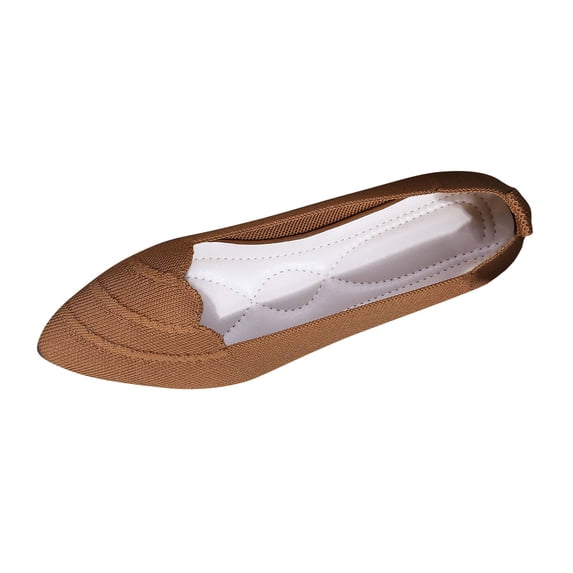 ShiShine Women's Knit Pointed Toe Foldable Flats Sandals Casual Arch Support Comfort Office Work Shoes