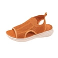 thumbnail image 1 of ShiShine Women's Knit Slip On Sandals Arch Support Comfortable Open Toe Walking Sandals Lightweight Thick Soled Athletic Sandals, 1 of 9