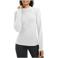 thumbnail image 1 of ShiShine Women's Lined Thermal Long Sleeve Shirts Base Layer Winter Warm Tops Mock Neck Running Clothes Workout, 1 of 8